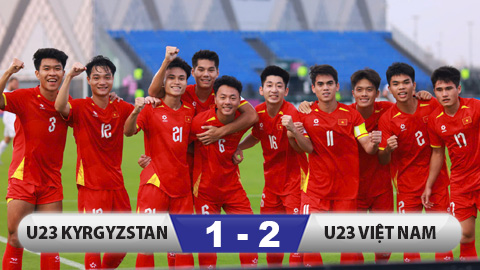 Kết quả U23 Kyrgyzstan 1-2  U23 Việt Nam: Mở rộng cửa vào tứ kết 